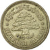 Monnaie, Lebanon, 50 Piastres, 1952, Utrecht, TTB, Argent, KM:17