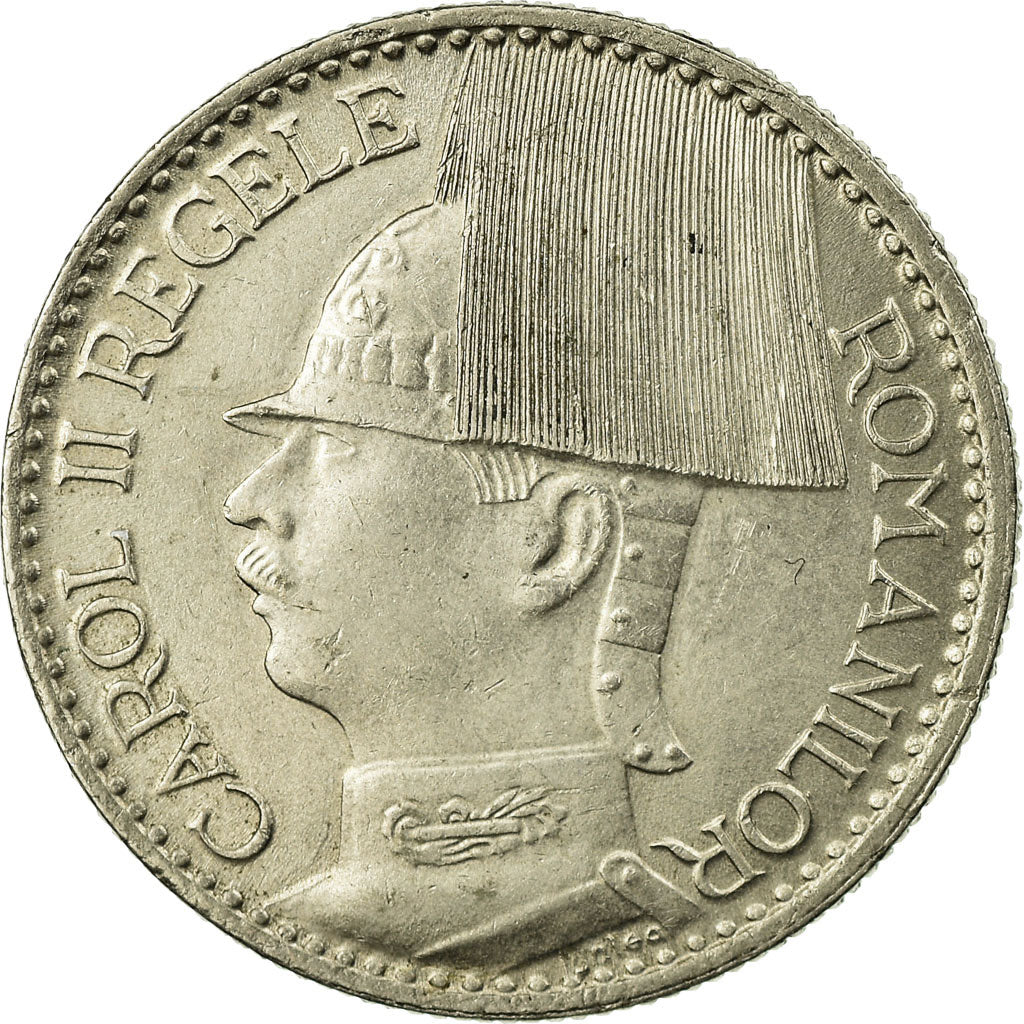 Romania, Carol II, 50 Lei, 1937, AU(55-58), Nickel, KM:55
