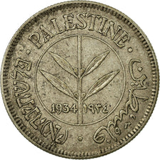 Coin, Palestine, 50 Mils, 1934, AU(50-53), Silver, KM:6