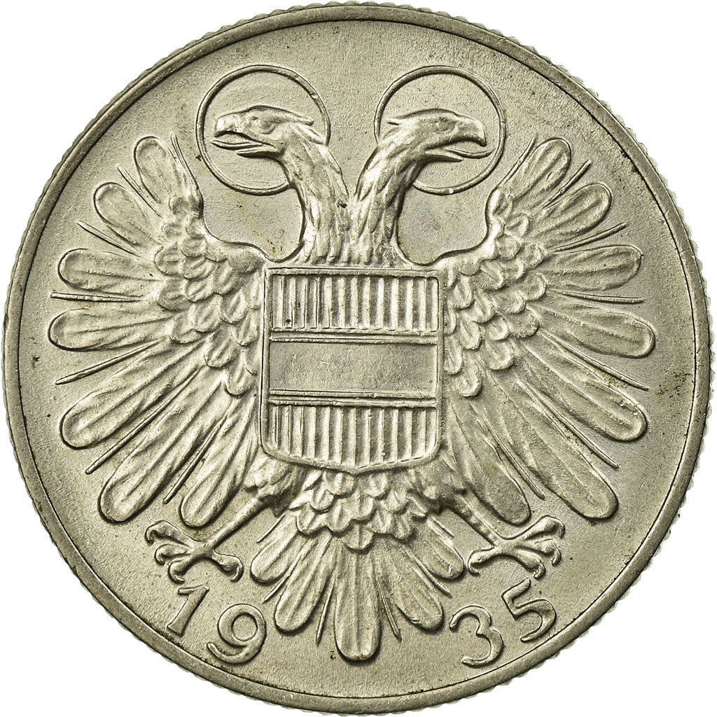 Coin, Austria, Schilling, 1935, AU(55-58), Copper-nickel, KM:2851
