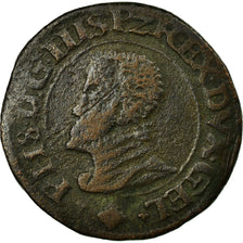 Coin, Spanish Netherlands, Philip II, Patard, VF(30-35), Copper