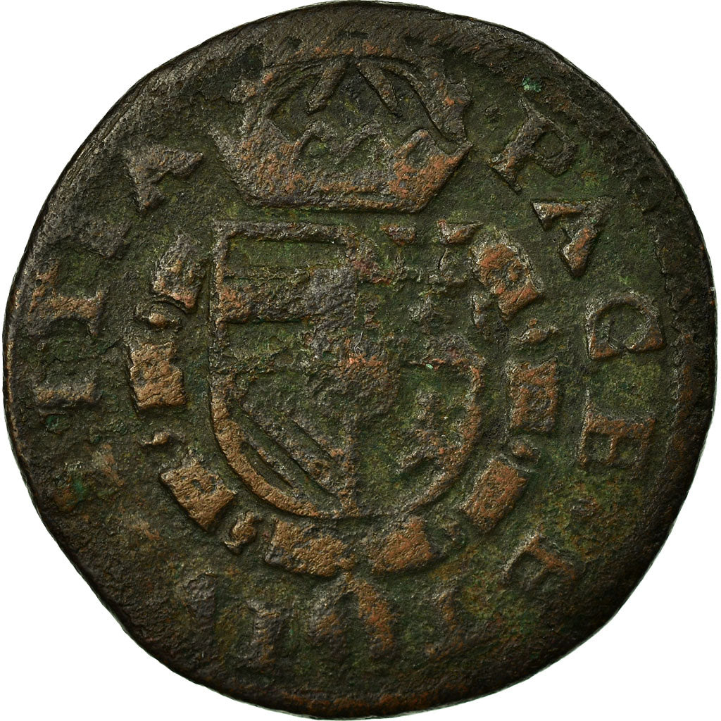 Coin, Spanish Netherlands, Philip II, Patard, VF(30-35), Copper