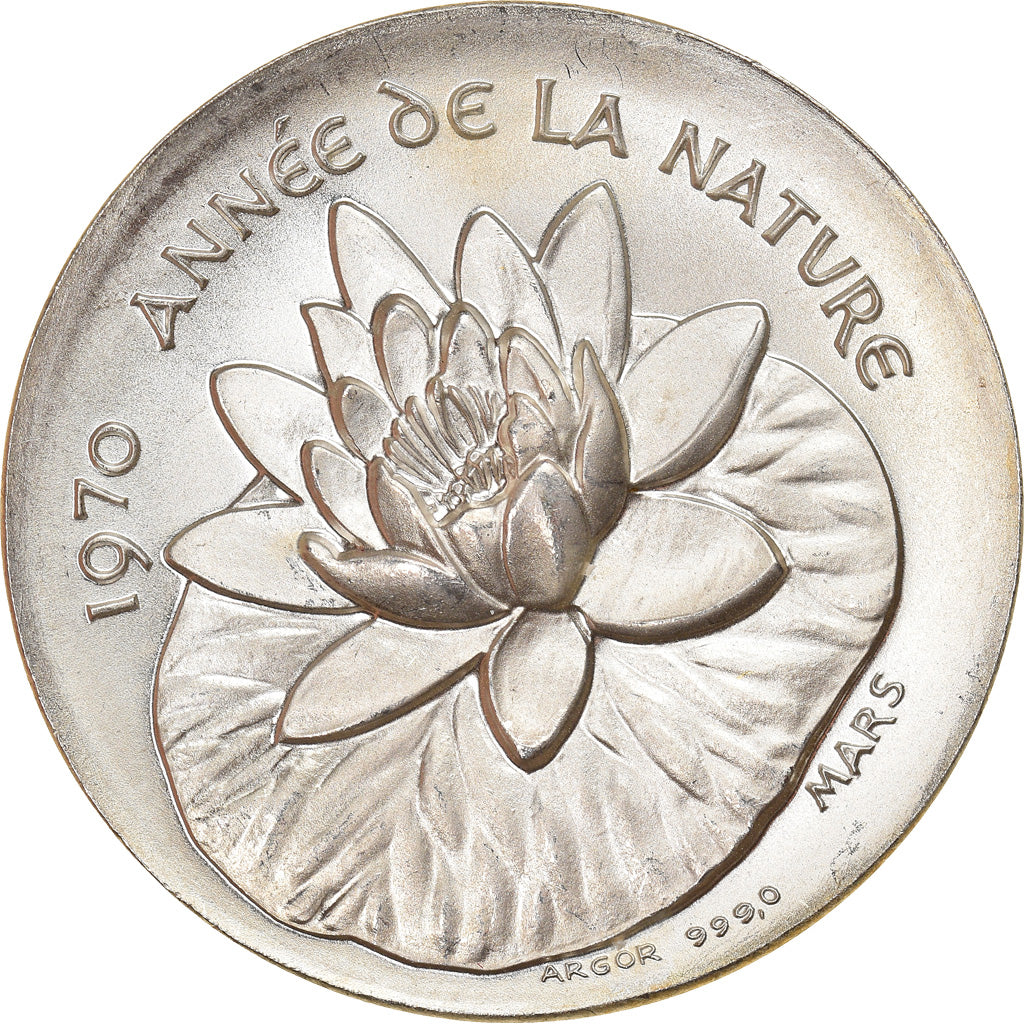 Switzerland, Medal, Année de la Nature, Mars, Grenouille, Fauna, 1970, MS(64)