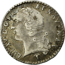 Coin, France, Louis XV, 1/20 Écu au bandeau (6 sols), 6 Sols, 1/20 ECU, 1744