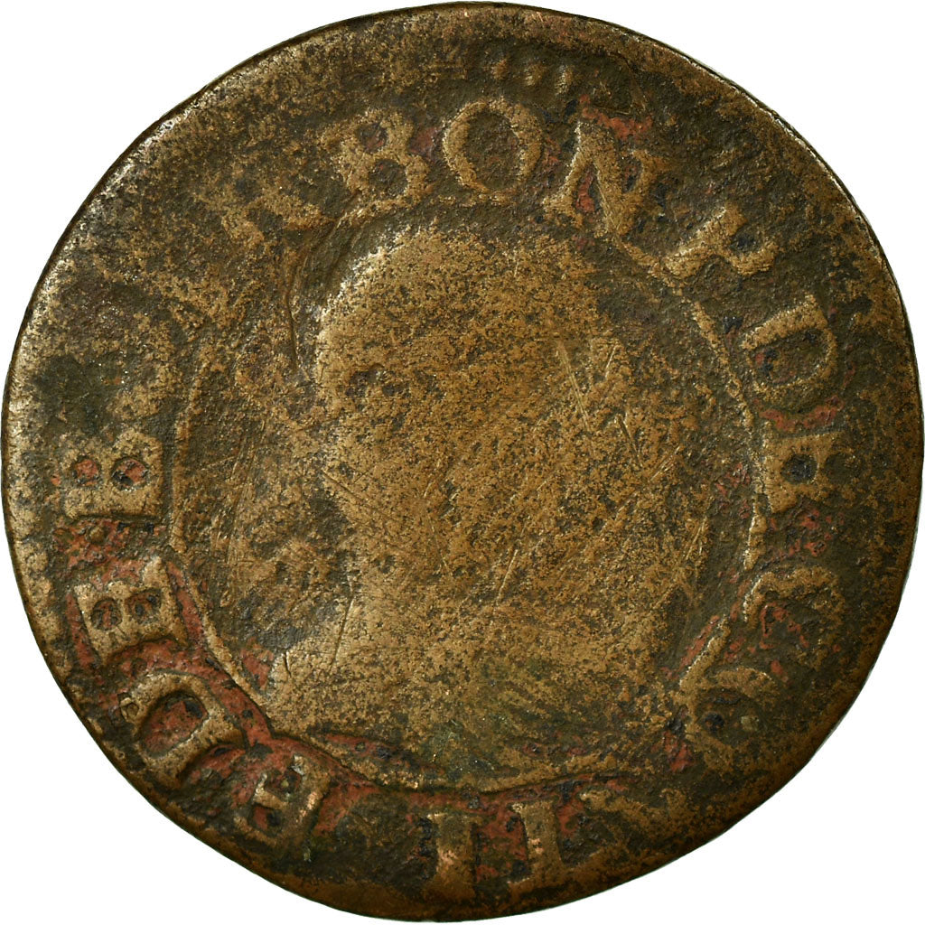 Moneta, STATI FRANCESI, CHATEAU-RENAUD, 2 Deniers, Tournois, MB, Rame, KM:5