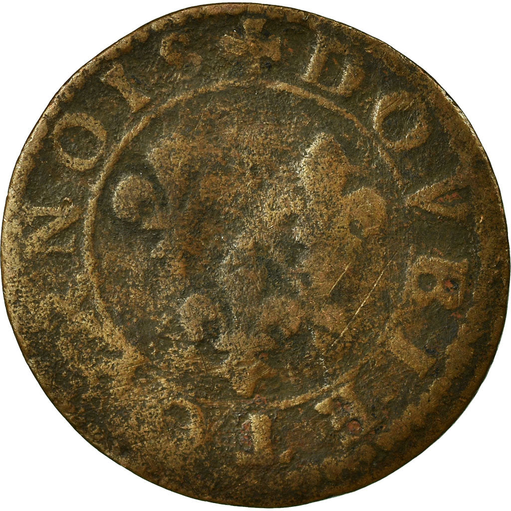 Moneta, STATI FRANCESI, CHATEAU-RENAUD, 2 Deniers, Tournois, MB, Rame, KM:5