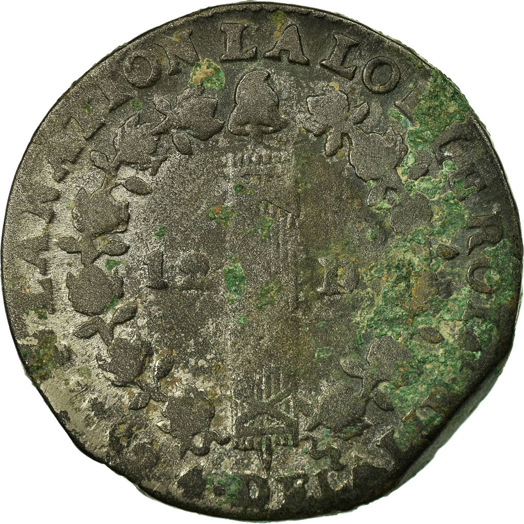 Coin, France, Louis XVI, 12 Deniers, 1792, Nantes, VF(20-25), Bronze, Gadoury:15