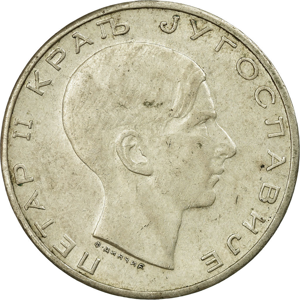 Coin, Yugoslavia, Petar II, 50 Dinara, 1938, EF(40-45), Silver, KM:24