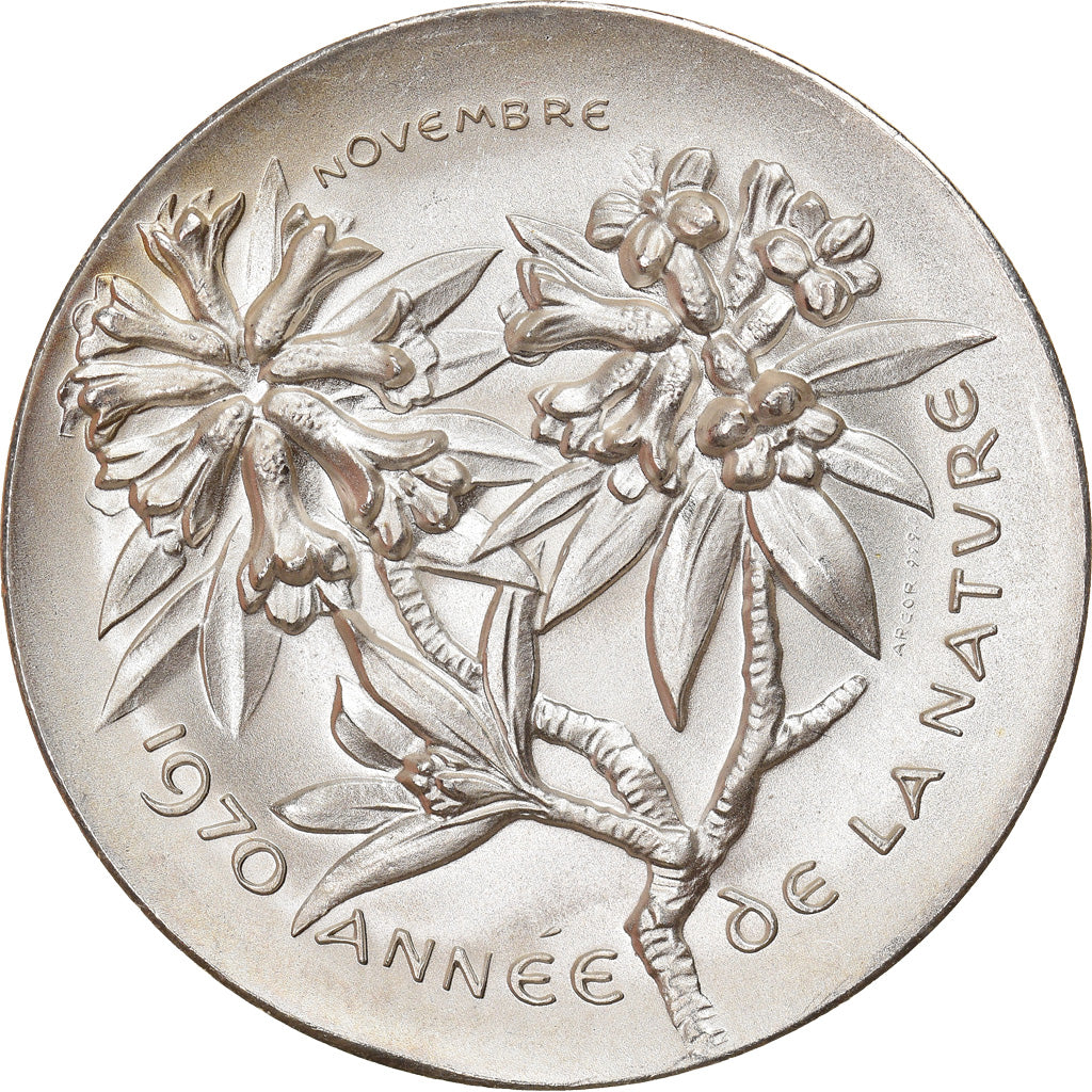Szwajcaria, Medal, Année de la Nature, Novembre, Chamois, Fauna, 1970, MS(64)