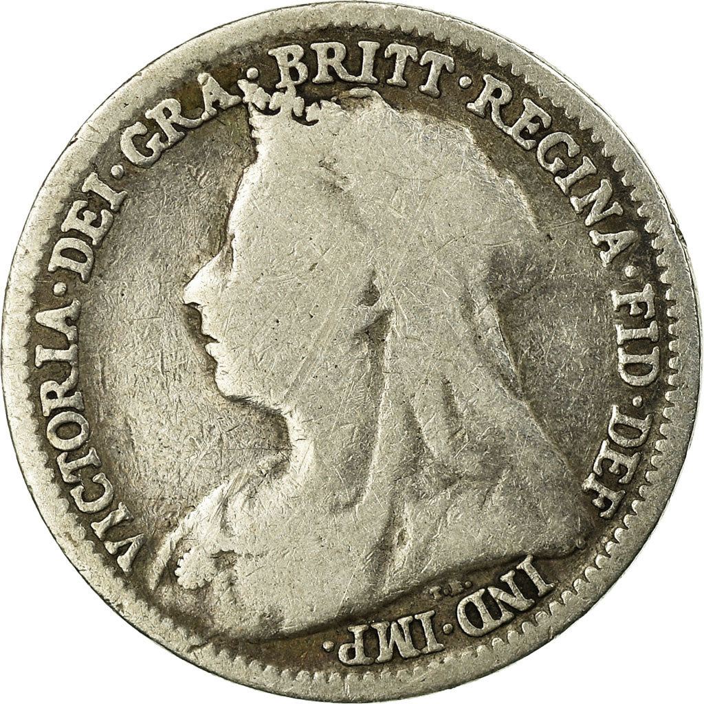 Coin, Great Britain, Victoria, 3 Pence, 1900, VF(30-35), Silver, KM:777