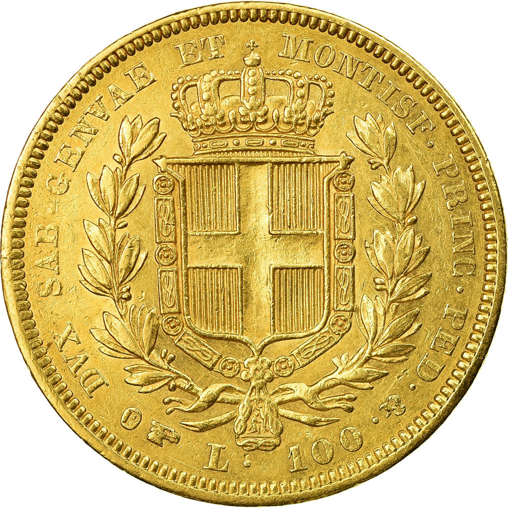 Moneda, Estados italianos, SARDINIA, Carlo Alberto, 100 Lire, 1834, Torino