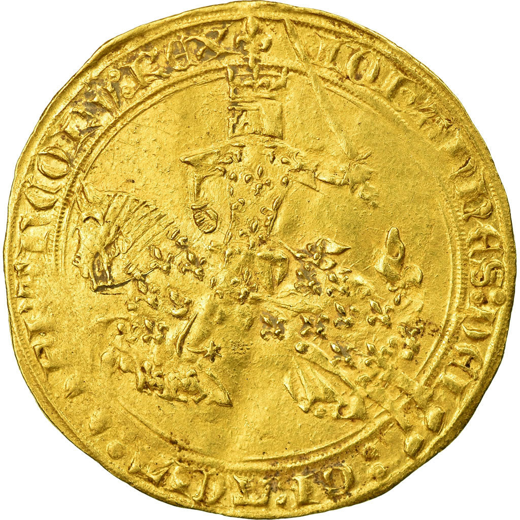 Monnaie, France, Jean II le Bon, Franc à cheval, 1360, TTB, Or, Duplessy:294