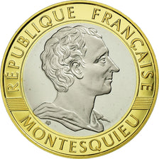 Moneta, Francia, Montesquieu, 10 Francs, 1989, FDC, Oro, Gadoury:828
