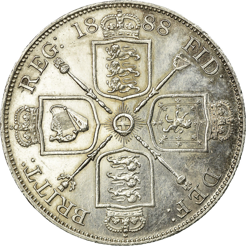 Monnaie, Grande-Bretagne, Victoria, Florin, Two Shillings, 1888, Londres, SPL