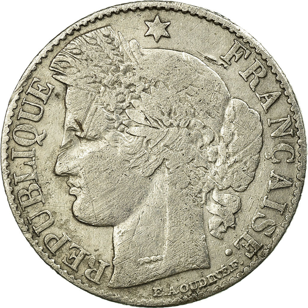 Munten, Frankrijk, Cérès, 50 Centimes, 1881, Paris, ZF, Zilver, KM:834.1
