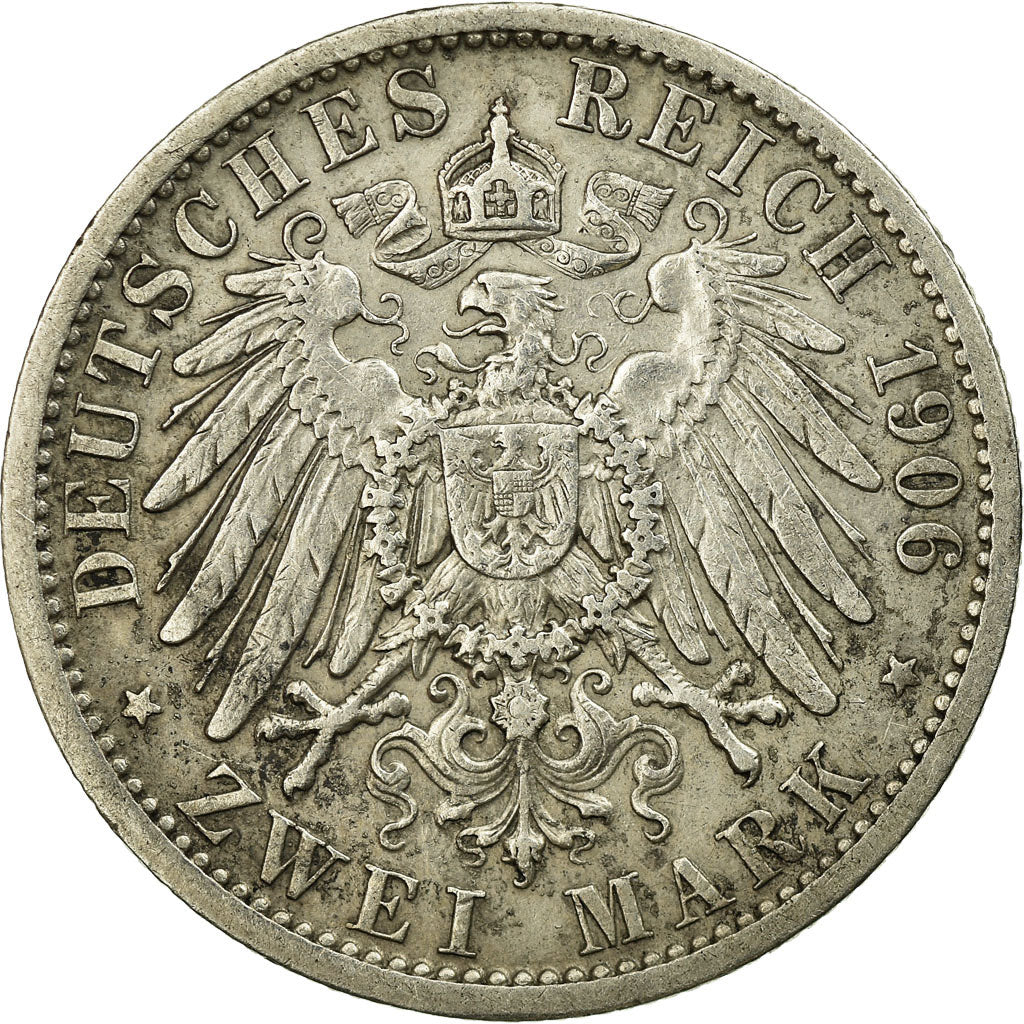Coin, German States, PRUSSIA, Wilhelm II, 2 Mark, 1906, Berlin, EF(40-45)