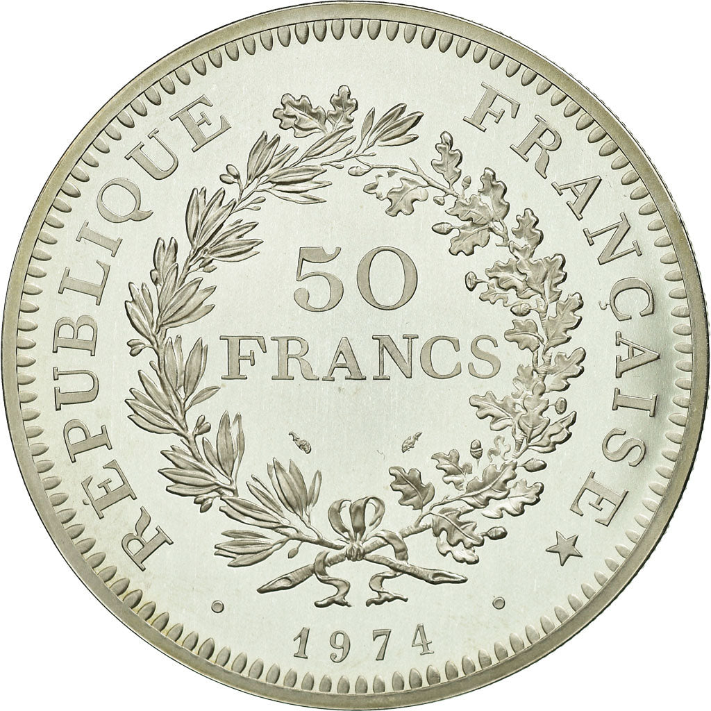 Moneda, Francia, 50 Francs, 1974, FDC, Plata, KM:P509, Gadoury:223.P1