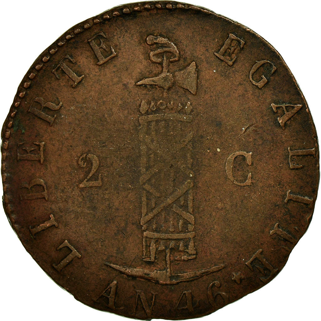 Coin, Haiti, 2 Centimes, 1849, VF(30-35), Copper, KM:31.1