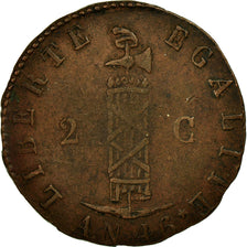 Coin, Haiti, 2 Centimes, 1849, VF(30-35), Copper, KM:31.1