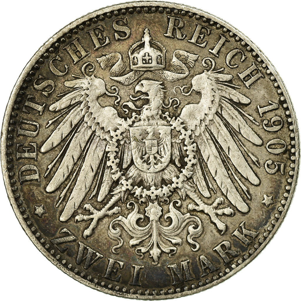 Monnaie, Etats allemands, SAXONY-ALBERTINE, Friedrich August III, 2 Mark, 1905