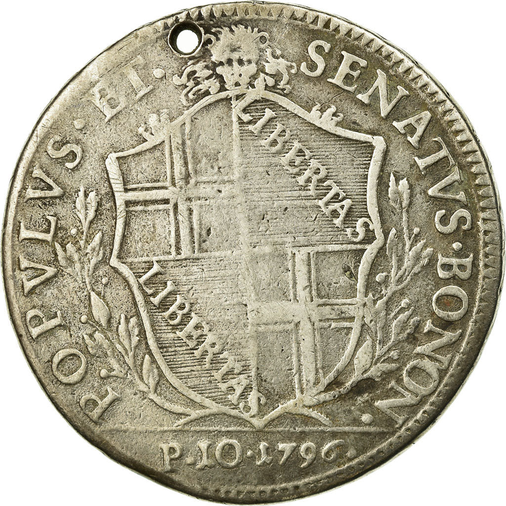 Moneta, STATI ITALIANI, PAPAL STATES-BOLOGNA, 10 Paoli, Scudo, 1796, Bologna
