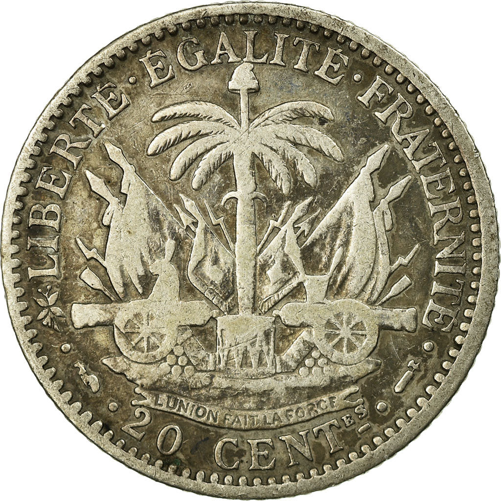 Coin, Haiti, 20 Centimes, 1894, VF(30-35), Silver, KM:45
