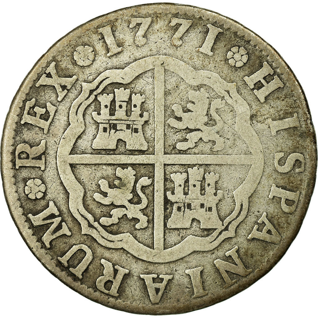 Monnaie, Espagne, Charles III, 2 Reales, 1771, Madrid, TB, Argent, KM:388.1