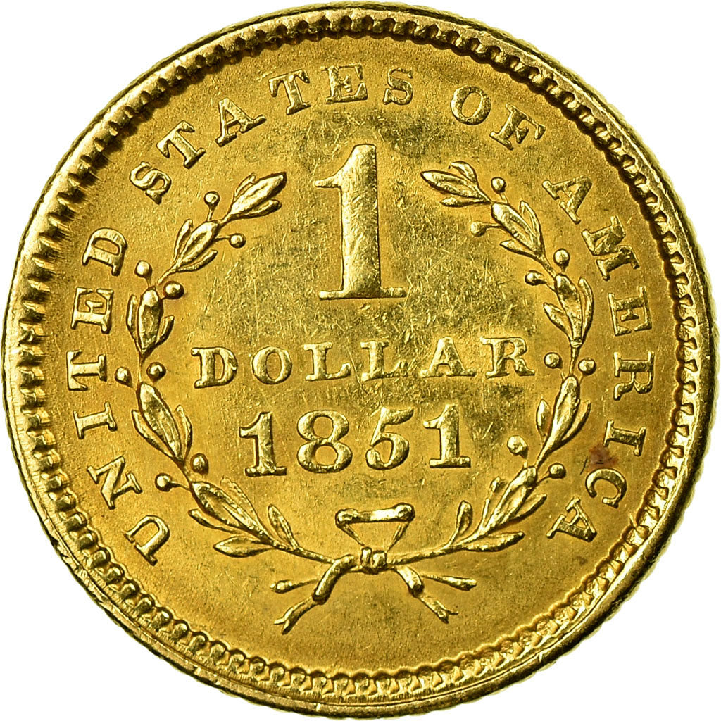 Coin, United States, Liberty Head - Type 1, Dollar, 1851, U.S. Mint
