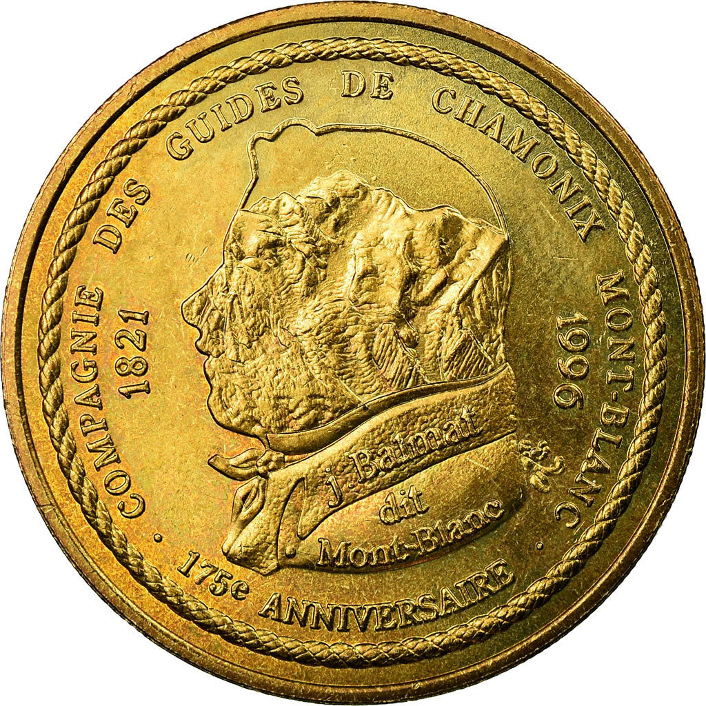 Francja, 1,5 Euro, Euro des villes - Chamonix, 1996, AU(55-58), Aluminium-Brąz