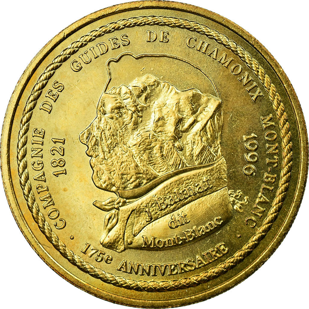 Francja, 1,5 Euro, Euro des villes - Chamonix, 1996, AU(55-58), Aluminium-Brąz
