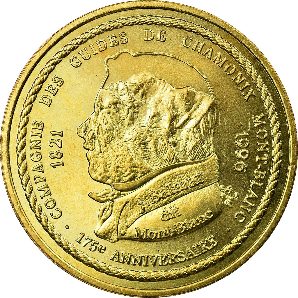 Frankreich, 1,5 Euro, Euro des villes - Chamonix, 1996, VZ, Aluminum-Bronze