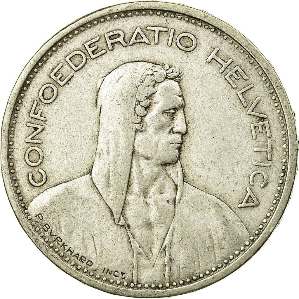 Coin, Switzerland, 5 Francs, 1931, Bern, EF(40-45), Silver, KM:40