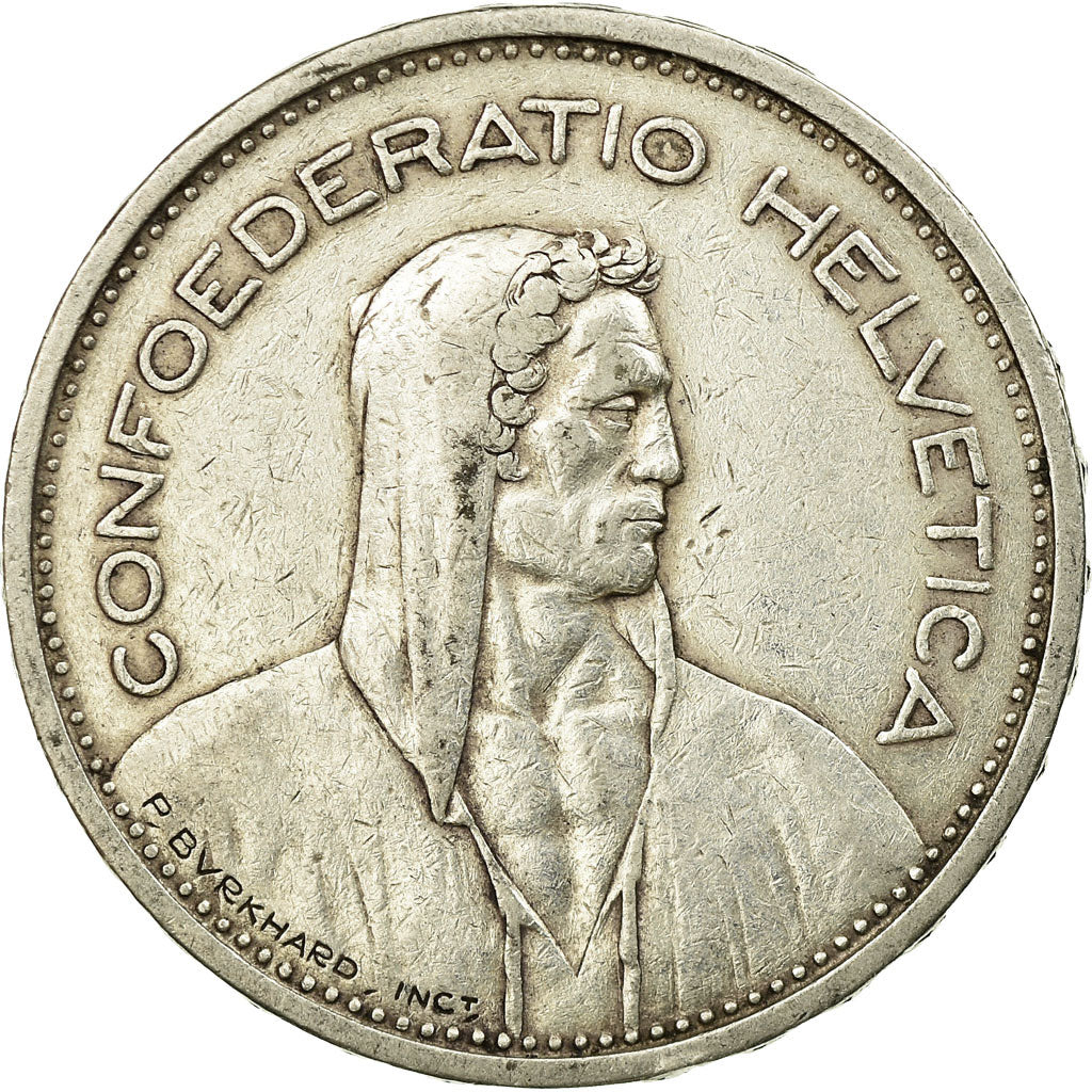 Coin, Switzerland, 5 Francs, 1931, Bern, EF(40-45), Silver, KM:40