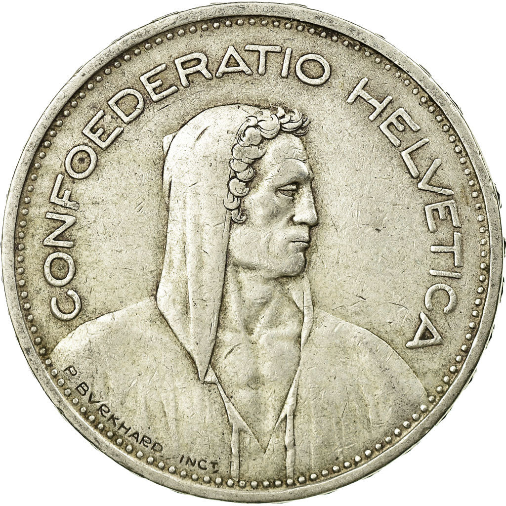 Coin, Switzerland, 5 Francs, 1933, Bern, EF(40-45), Silver, KM:40