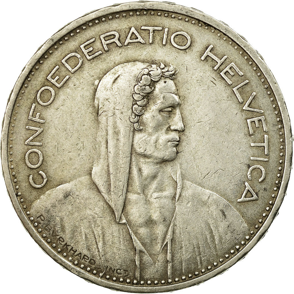 Coin, Switzerland, 5 Francs, 1933, Bern, EF(40-45), Silver, KM:40