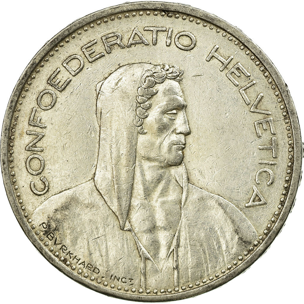 Coin, Switzerland, 5 Francs, 1940, Bern, EF(40-45), Silver, KM:40