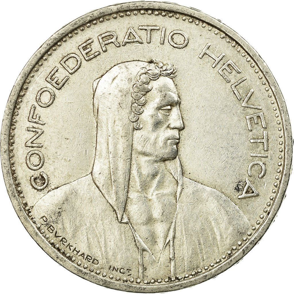 Coin, Switzerland, 5 Francs, 1950, Bern, EF(40-45), Silver, KM:40