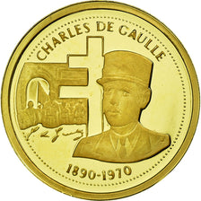 France, Medal, Charles de Gaulle, MS(63), Gold