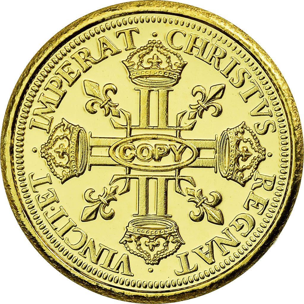France, Medal, 10 Louis d'or au col nu de 1640, Louis XIII, History, MS(63)