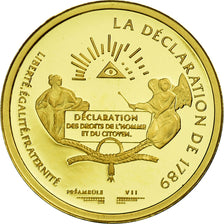 France, Medal, Déclaration des Droits de l'Homme, History, MS(65-70), Gold
