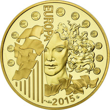 France, 50 Euro, 2015, MS(65-70), Gold