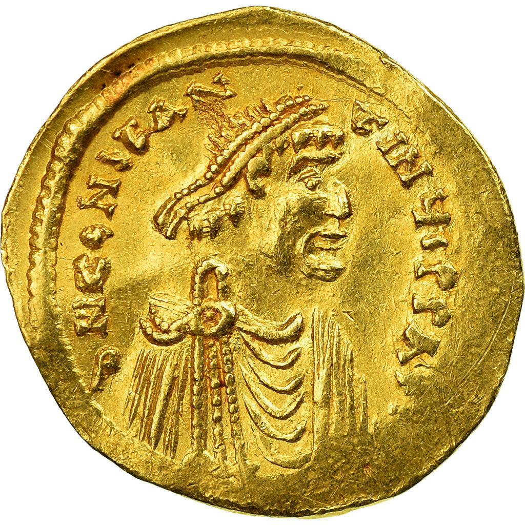 Coin, Constans II, Tremissis, 641-688 AD, Constantinople, MS(60-62), Gold