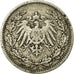 Moneta, GERMANIA - IMPERO, 1/2 Mark, 1905, Muldenhütten, MB+, Argento, KM:17