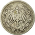 Coin, GERMANY - EMPIRE, 1/2 Mark, 1906, Berlin, VF(20-25), Silver, KM:17