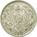 Coin, GERMANY - EMPIRE, 1/2 Mark, 1916, Munich, AU(55-58), Silver, KM:17