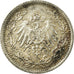 Moneta, GERMANIA - IMPERO, 1/2 Mark, 1917, Berlin, BB+, Argento, KM:17