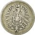 Coin, GERMANY - EMPIRE, Wilhelm I, Mark, 1875, Frankfurt, VF(20-25), Silver