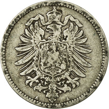 Coin, GERMANY - EMPIRE, Wilhelm I, Mark, 1875, Berlin, VF(20-25), Silver, KM:7