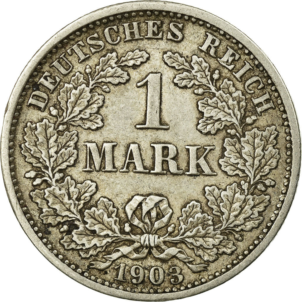 Coin, GERMANY - EMPIRE, Wilhelm II, Mark, 1903, Munich, AU(50-53), Silver, KM:14