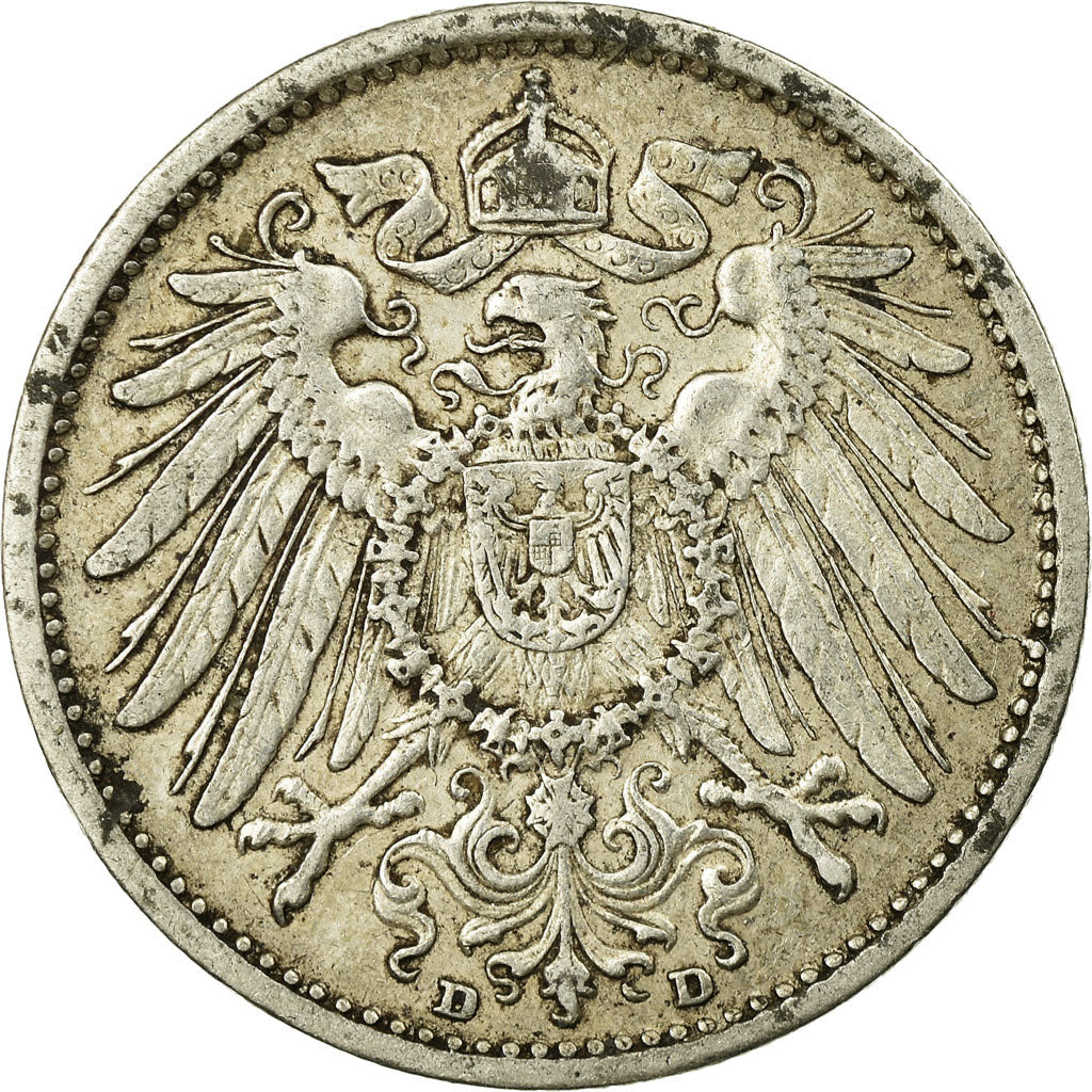 Coin, GERMANY - EMPIRE, Wilhelm II, Mark, 1909, Munich, EF(40-45), Silver, KM:14